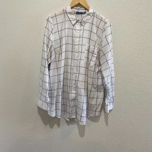 XXL White & Black Plaid Apt. 9 Top